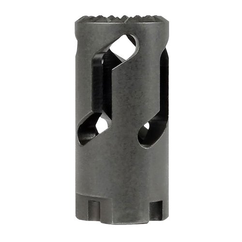 El AK Flash Hider de Midwest Industries reduce el retroceso y el destello del fogonazo, fabricado en acero 4140, ideal para rifles AK con rosca M14 x 1.0 LH.