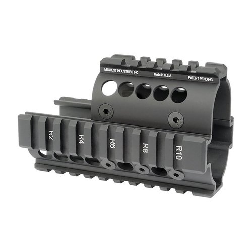 Instala el Mini Draco Handguard de Midwest Industries sin herramientas adicionales, ligero y resistente, con rieles mil-spec 1913 para accesorios. ¡Calidad garantizada!