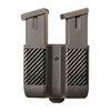 El Double Mag Case de BLACKHAWK tiene capacidad para dos cargadores, con resorte de tensión que sujeta firmemente y clip ajustable para diferentes cinturones.
