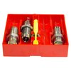 El set de dies de carburo para 454 Casull incluye todo lo necesario: Full Length Sizing Die, Bullet Seating Die y más, sin necesidad de lubricante.