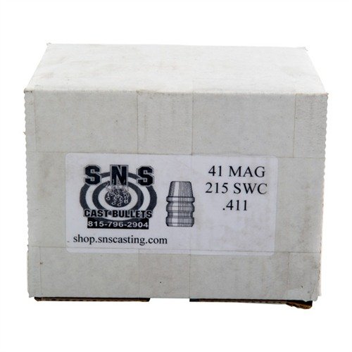 .41 CALIBER CAST PISTOL BULLETS de SNS ofrecen precisión y consistencia con su aleación de alta calidad y recubrimiento de polímero, ¡perfectas para tus disparos!