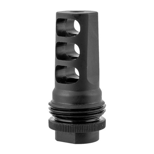 El freno de boca AR-15 ASR 5.56 de SILENCERCO reduce el retroceso y la subida del cañón, y es compatible con sistemas ASR, fácil de montar y desmontar.
