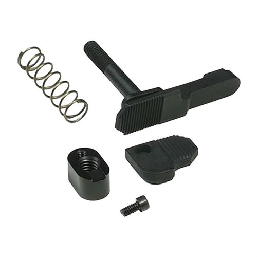 El kit ZEROED Ambi Mag Catch y botón de CMMG ofrece un lanzamiento extendido para un mejor control y recargas rápidas, ¡ideal para tiradores zurdos!