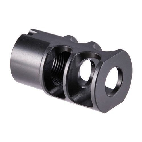 El RRD-2C de JMAC CUSTOMS es un compensador compacto y ligero que reduce el retroceso, ideal para cañones de 10.5" o más, hecho de acero inoxidable.