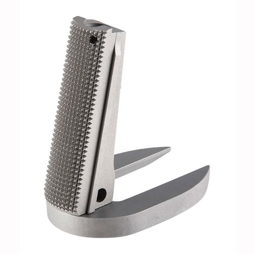 Mejora tu 1911 con el MagWell Mainspring Housing de Fusion Firearms, acero inoxidable, acabado mate, pulido o negro, calidad profesional y diseño ergonómico.