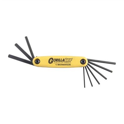Los juegos de llaves plegables Gorilla Grip® de Bondhus son compactos, duraderos y ergonómicos, ideales para el mantenimiento de armas y fáciles de transportar.