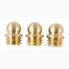 BRADLEY GUNSIGHT BRASS SKIRTED BEAD, 1/8" 6-48 TPI, GOLD, 3-PAK