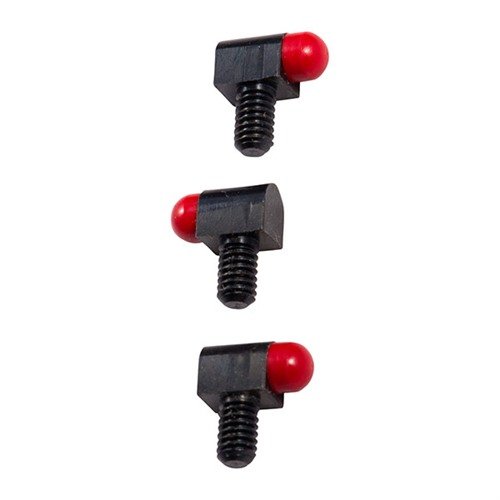 Los SIGHT BEADS de BRADLEY ofrecen un montaje seguro en acero, mejor área de contacto y resistencia, disponibles en plástico rojo o blanco.