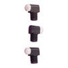 BRADLEY GUNSIGHT STD BEAD, 1/8" 6-48 TPI, 9/64" SHANK, WHITE, 3-PAK