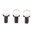 BRADLEY GUNSIGHT STD BEAD, 5/32" 3-56 TPI, 5/32" SHANK, WHITE, 3-PAK