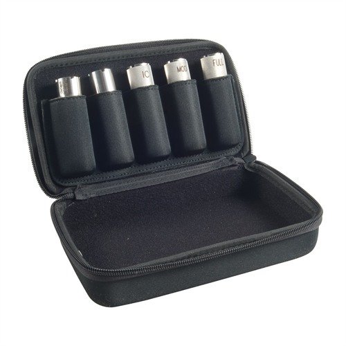 La funda CHOKE TUBE CARRY CASE de CARLSONS protege tus choke tubes con su exterior de EVA, es ligera y organiza hasta 5 tubos, ideal para caza y tiro.