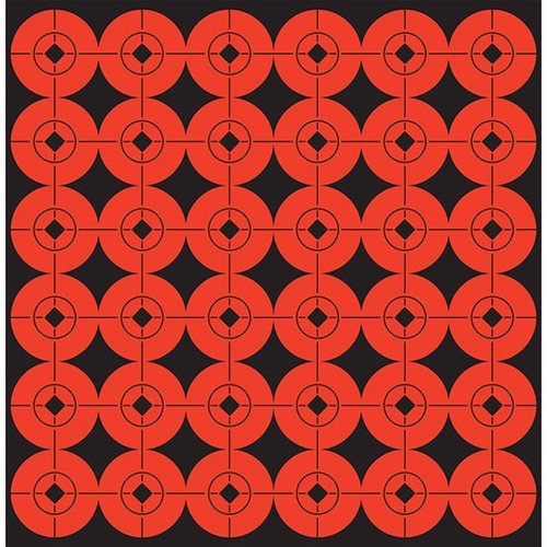 Los puntos de objetivo autoadhesivos de 1" en color naranja son perfectos para crear dianas visibles, ideales para practicar y alinear tu mira con facilidad.