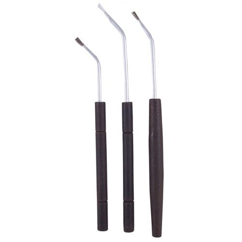 Las brochas anguladas de BIRCHWOOD CASEY son perfectas para limpiar los rincones difíciles de tus armas, con cerdas de acero inoxidable y nylon para un acabado impecable.