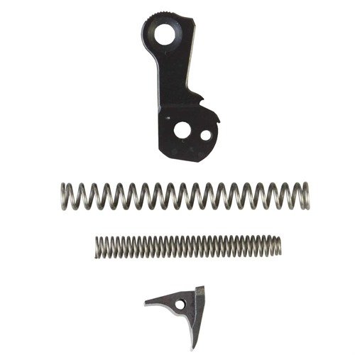Mejora la precisión y el tacto del disparo con este set de martillo, sear y resortes, diseñado para un funcionamiento suave y sin molestias al disparar.