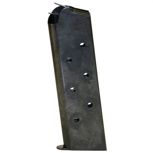 Los cargadores 1911 8RD .45ACP de Chip McCormick ofrecen mayor capacidad y alimentación confiable, con un diseño de acero azul y acabado mate.