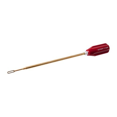 El Dewey Handgun Cleaning Rod de 6.5" es ideal para limpiar pistolas .357/.38/9mm, .40 y .45, con un mango de bolas y rosca 8/32 para mayor comodidad.