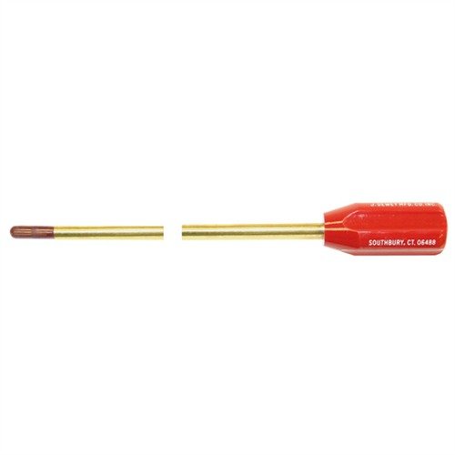 Descubre la caña de escopeta DEWEY 26-SBB, un robusto tubo de latón de una sola pieza, ideal para limpiar cañones de hasta 34" con un mango sólido.
