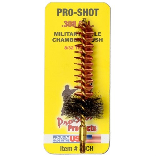 El cepillo de cámara AR10 .308 de estilo militar de Pro Shot es ideal para mantener tu arma limpia y funcional, asegurando un rendimiento óptimo en cada disparo.