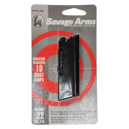 El cargador Savage Magazine 64 Series de 10 rds para .22LR es perfecto para tu rifle, ofreciendo fiabilidad y capacidad para disfrutar de tus sesiones de tiro.