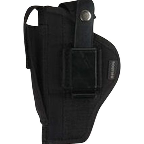 El Bulldog Belt/Clip Ambi Holster es perfecto para llevar tu arma de forma segura y cómoda, compatible con cañones de 5-6 1/3 in bbl y con diseño ambidiestro.