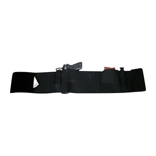 El Bulldog Med Deluxe Belly Band Holster se ajusta a cinturas de 32-38 in, ofreciendo comodidad y discreción para llevar tu arma de manera segura.