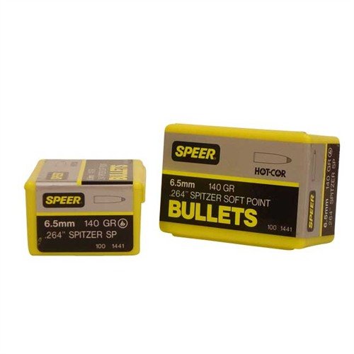 Las balas Speer 6.5mm .263 140gr Sptz SP ofrecen precisión excepcional y expansión controlada, ideales para caza y tiro de precisión. ¡Mejora tu experiencia de disparo!