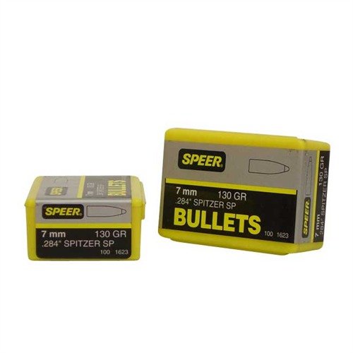 Las balas Speer 7MM .284 de 130gr Sptz ofrecen precisión y rendimiento excepcionales, ideales para cazadores y tiradores que buscan calidad en cada disparo.