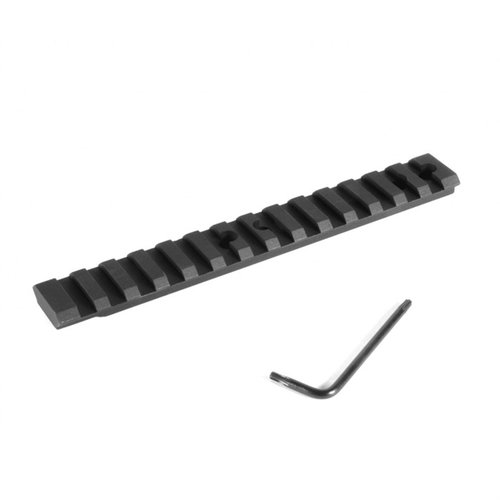 Mejora tu escopeta Mossberg con la base de mira EGW, fácil de instalar, ligera y ajustable, fabricada en aluminio 7075 T6 para mayor precisión.