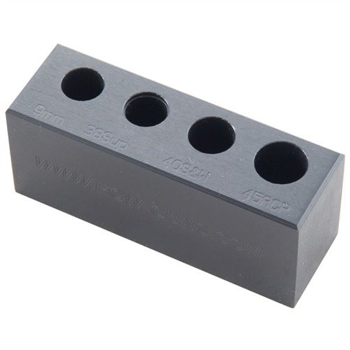 Asegúrate de que tu munición esté en especificaciones con el 4 Caliber Chamber Checker de EGW, evitando atascos y fallos en 9mm, .40 S&W, .45 ACP y .38 Super.