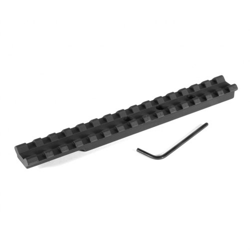 Mejora tu Remington 597 con la base de mira EGW, fácil de instalar, ligera y versátil, acepta anillas Picatinny o Weaver y permite ajustes rápidos en la distancia ocular.