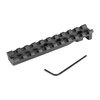 Mejora tu Ruger con la base de alcance EGW, fácil de instalar sin perforar, ligera y hecha de aluminio resistente, compatible con anillas Picatinny y Weaver.