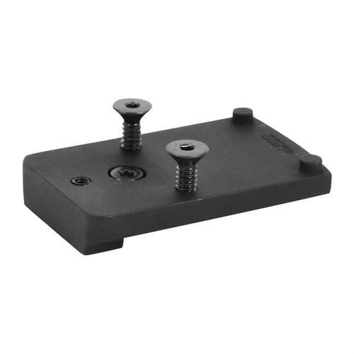 Montura EGW para Trijicon RMR, fabricada en aluminio 7075 con acabado negro mate, fácil de instalar sin modificaciones y compatible con Baby Desert Eagle y EAA Witness.