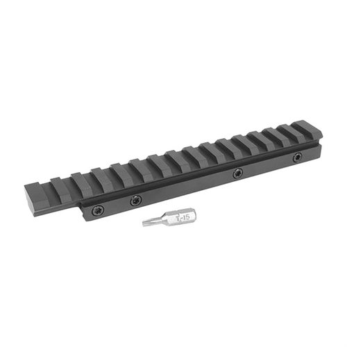 El montaje de mira EGW para CZ 457 ofrece ranuras Picatinny a lo largo, durabilidad con anodizado tipo III y es ideal para cazadores y tiradores tácticos.