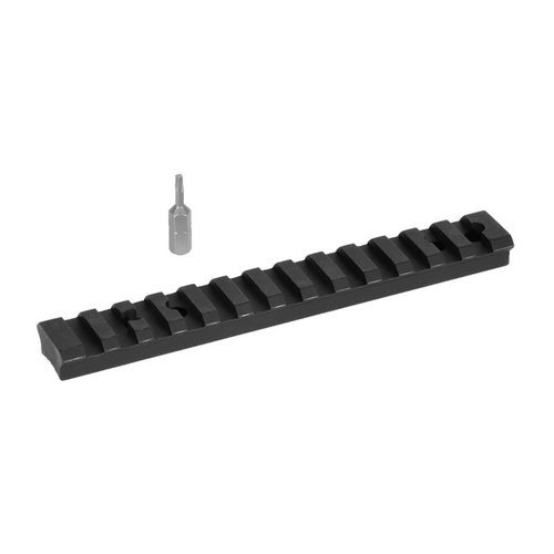 El montaje Picatinny de EGW para Browning BAR/BLR es duradero, ligero y permite flexibilidad en la instalación de accesorios, ideal para cazadores y tiradores tácticos.