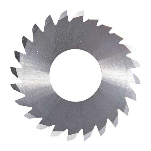 La sierra de corte de carburo EGW ofrece cortes precisos y atractivos en deslizadores 1911, ideal para crear estrías y líneas de checkering sin perder filo.