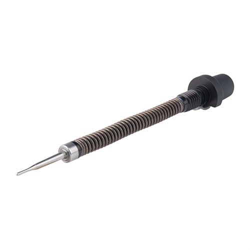 Descubre el ensamblaje de percutor GEN II Lite de Gre-Tan, con diseño de punta redondeada y sistema de ensamblaje de rosca para mayor seguridad y precisión.
