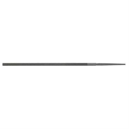 El archivo redondo suizo de 6" y corte #2 es ideal para ajustar agujeros en piezas con curvas ajustadas y eliminar metal rápidamente.