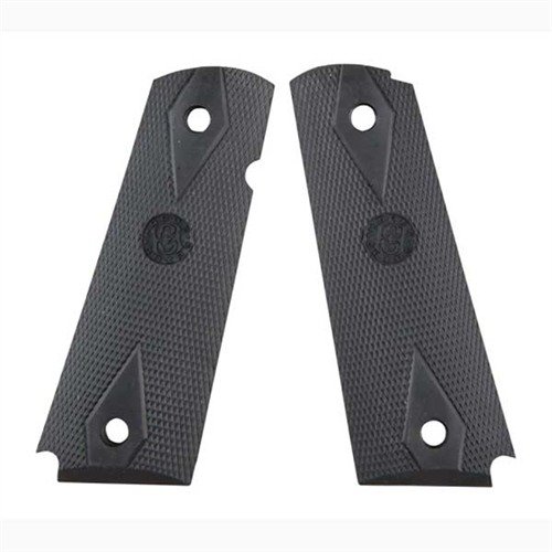 Las empuñaduras HOGUE para 1911 Auto ofrecen un agarre cómodo y absorben el retroceso, con diseños en madera y goma que brindan control y comodidad.