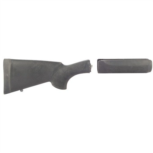 El conjunto de culata y forend OVERMOLDED de HOGUE ofrece durabilidad y un agarre excepcional gracias a su acabado de goma, ideal para cualquier tirador.
