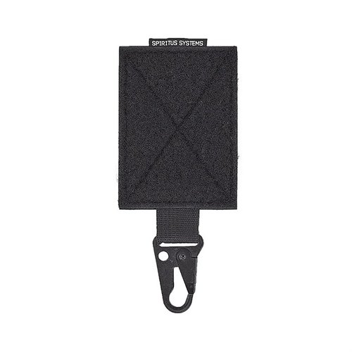 El VELCRO GEAR ATTACHMENT HOOK de SPIRITUS SYSTEMS es ideal para asegurar tus accesorios donde los necesites, con un área de 3x4 pulgadas en Jet Black.