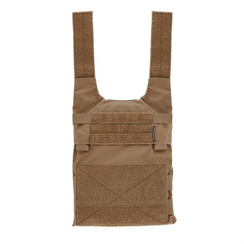 La LV-119 O V E R T Front Plate Bag ofrece compatibilidad con MOLLE, integración de placards, y fácil acceso a cables de comunicación para operaciones de alta demanda.