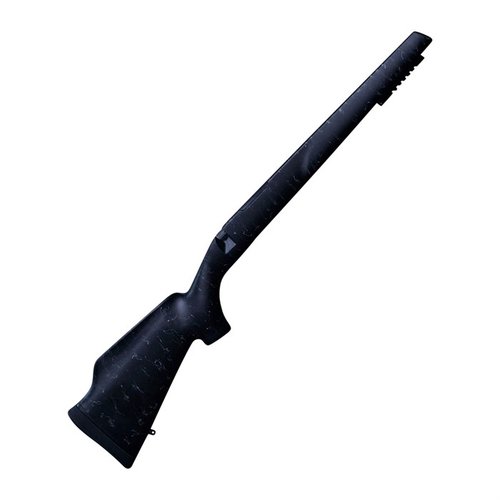 El culatín Monte Carlo de fibra de carbono es ligero, con un diseño clásico, altura de comb alta y rail delantero, ideal para tu Remington 700.