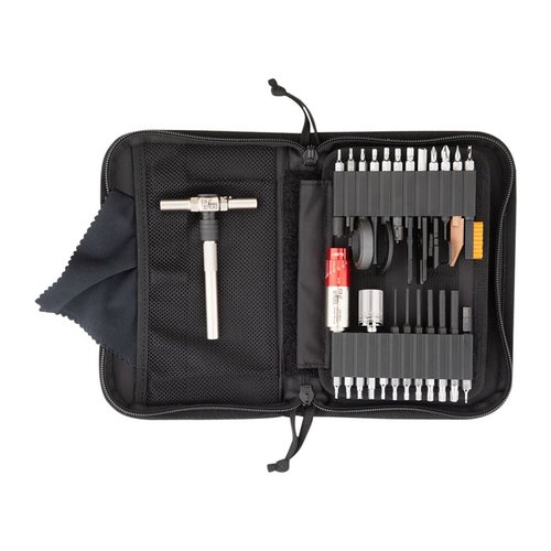 El Kit de Herramientas Compacto 3-Gunner de Fix It Sticks ofrece un sistema modular, selección de bits, limitadores de torque y un estuche compacto para fácil transporte.