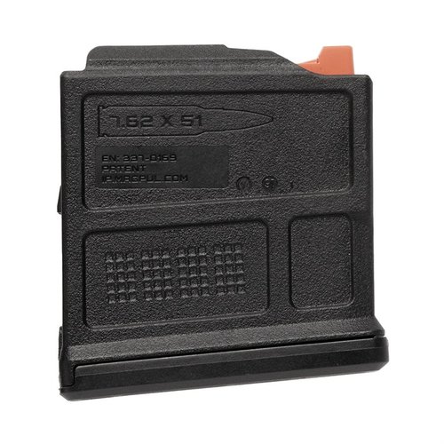 El PMAG 5 7.62 AC para SIG CROSS ofrece durabilidad, capacidad de 5 o 10 rondas, y un seguidor de alta visibilidad para carga fácil y confiable.