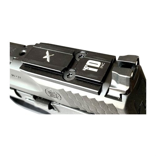 La placa de interfaz óptica OPF-SW, ACRO para S&W M&P 2.0 está hecha de acero 4140, con tolerancias ajustadas y diseño que reduce el movimiento de la mira.