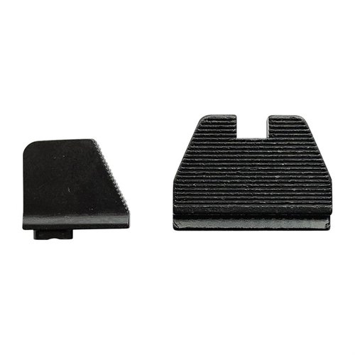 Las miras Backup Iron Sight para Glock G43X/G48 ofrecen un ajuste perfecto, alta calidad y co-witness con Trijicon RMRcc, ideales para uso táctico.