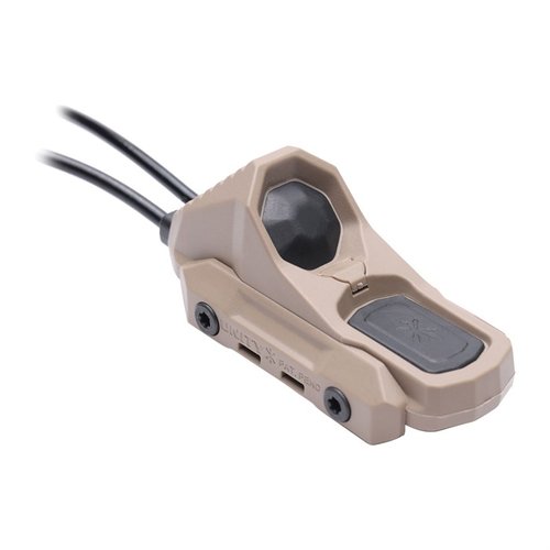 El AXON SWITCH de UNITY TACTICAL ofrece control total de luces y láseres en un diseño compacto, resistente y fácil de usar, ideal para situaciones de alta presión.
