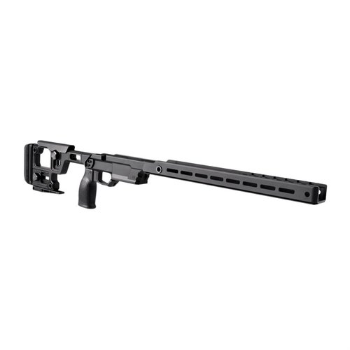 El chasis Solus Competition de AERO PRECISION ofrece ajuste modular, ergonomía superior, compatibilidad con M-LOK y Arca Swiss, y un diseño preciso para tu Remington 700.