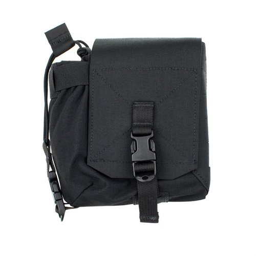 El Mutant Pouch es una solución de almacenamiento versátil con dos compartimentos, ideal para radios y cargadores, y se adapta a cualquier superficie MOLLE.