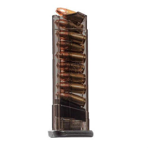 Los cargadores SMITH & WESSON Shield 9mm son resistentes, fáciles de desmontar y permiten ver tu munición, disponibles en capacidades de 7, 9 y 12 balas.